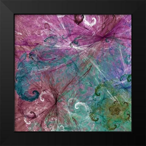 Spinout Tiles I Black Modern Wood Framed Art Print by Burghardt, James