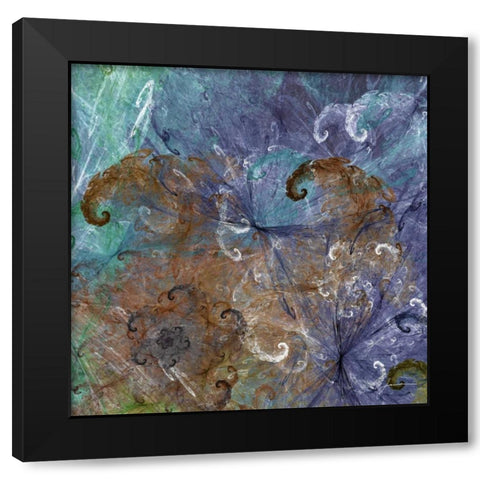 Spinout Tiles II Black Modern Wood Framed Art Print by Burghardt, James
