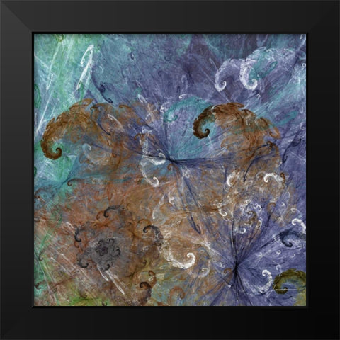 Spinout Tiles II Black Modern Wood Framed Art Print by Burghardt, James
