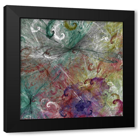 Spinout Tiles III Black Modern Wood Framed Art Print by Burghardt, James