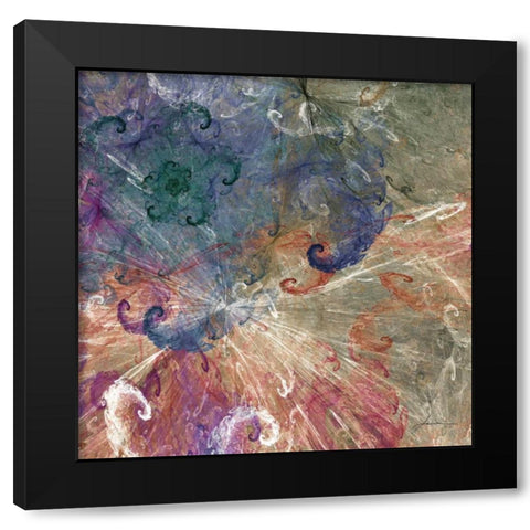 Spinout Tiles IV Black Modern Wood Framed Art Print by Burghardt, James