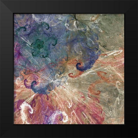Spinout Tiles IV Black Modern Wood Framed Art Print by Burghardt, James