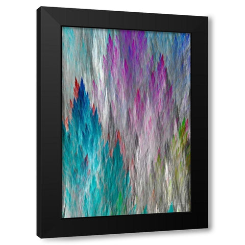 Brush Panels I Black Modern Wood Framed Art Print with Double Matting by Burghardt, James