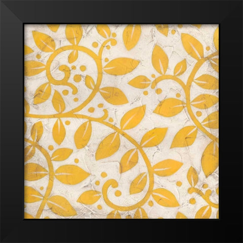 Vivid Vines I Black Modern Wood Framed Art Print by Vess, June Erica