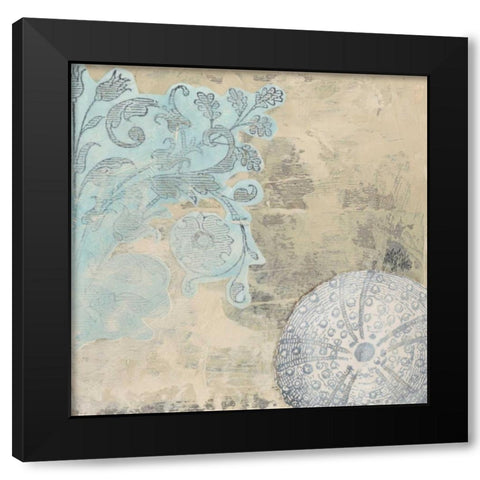 Coastal Cameo I Black Modern Wood Framed Art Print with Double Matting by Vess, June Erica