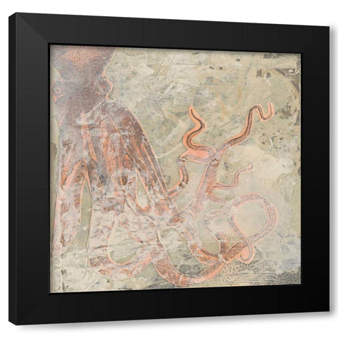 Coastal Cameo II Black Modern Wood Framed Art Print with Double Matting by Vess, June Erica