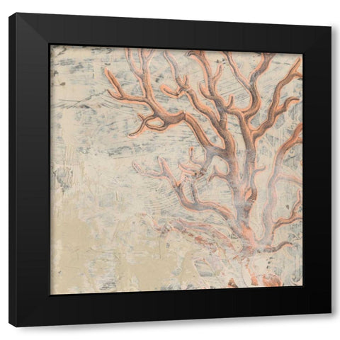 Coastal Cameo VI Black Modern Wood Framed Art Print with Double Matting by Vess, June Erica