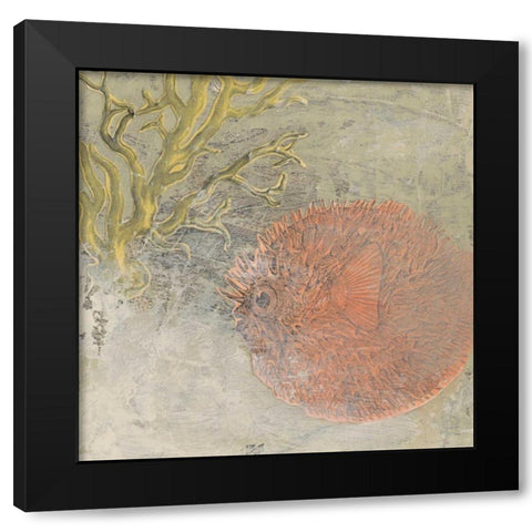 Coastal Cameo VIII Black Modern Wood Framed Art Print with Double Matting by Vess, June Erica