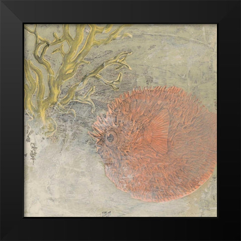 Coastal Cameo VIII Black Modern Wood Framed Art Print by Vess, June Erica