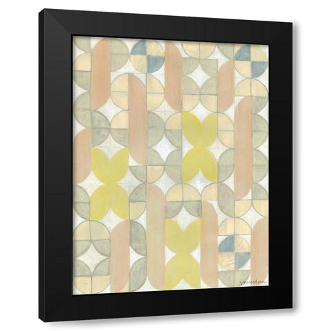 Radius Tile II Black Modern Wood Framed Art Print by Lam, Vanna