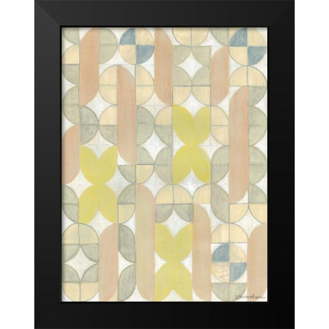 Radius Tile II Black Modern Wood Framed Art Print by Lam, Vanna