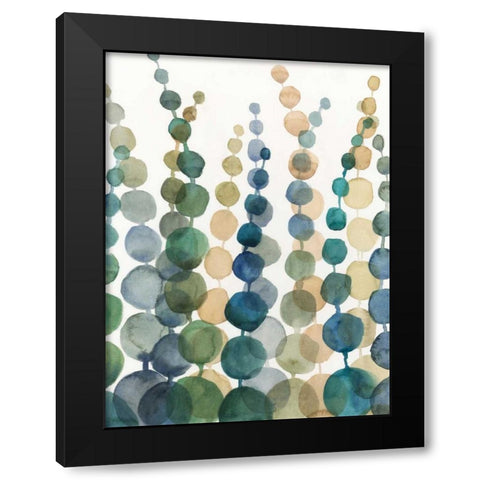 Pompom Botanical I Black Modern Wood Framed Art Print with Double Matting by Meagher, Megan