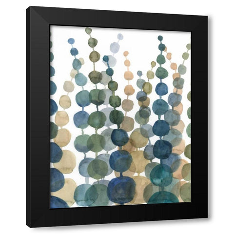 Pompom Botanical II Black Modern Wood Framed Art Print with Double Matting by Meagher, Megan
