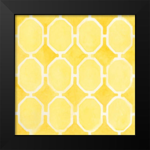 Watercolor Tile I Black Modern Wood Framed Art Print by Vess, June Erica