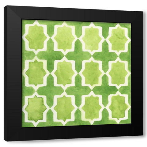 Watercolor Tile III Black Modern Wood Framed Art Print by Vess, June Erica