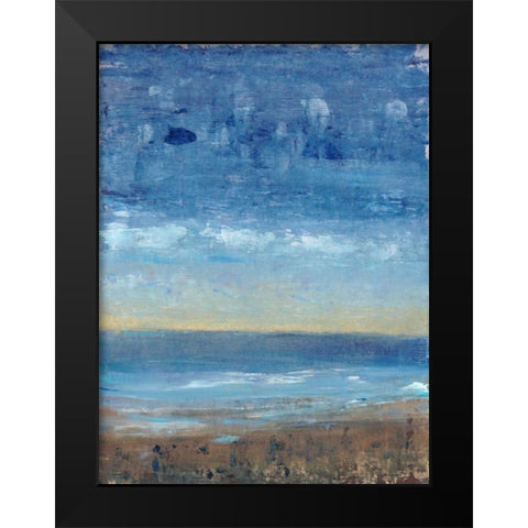 Calm Surf I Black Modern Wood Framed Art Print by OToole, Tim