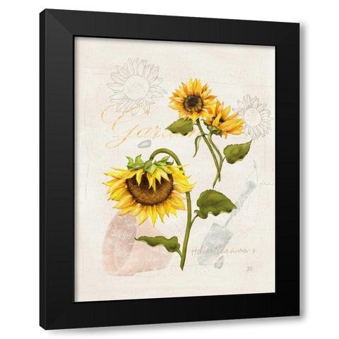 Romantic Sunflower I Black Modern Wood Framed Art Print with Double Matting by Reynolds, Jade