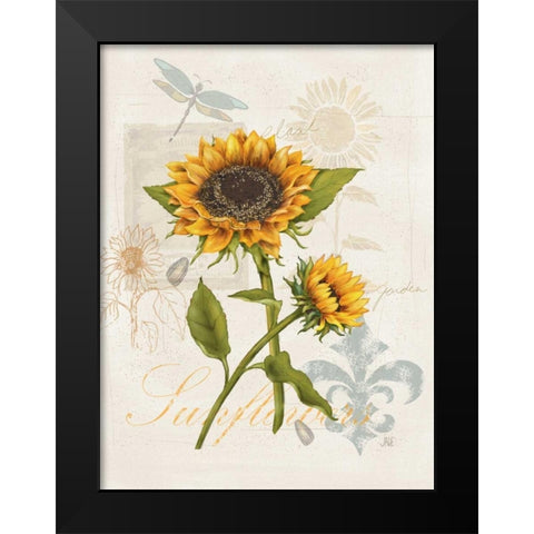 Romantic Sunflower II Black Modern Wood Framed Art Print by Reynolds, Jade