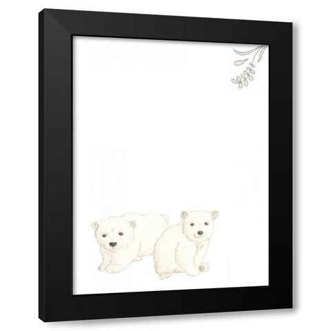 Baby Animals II Black Modern Wood Framed Art Print by Vess, June Erica