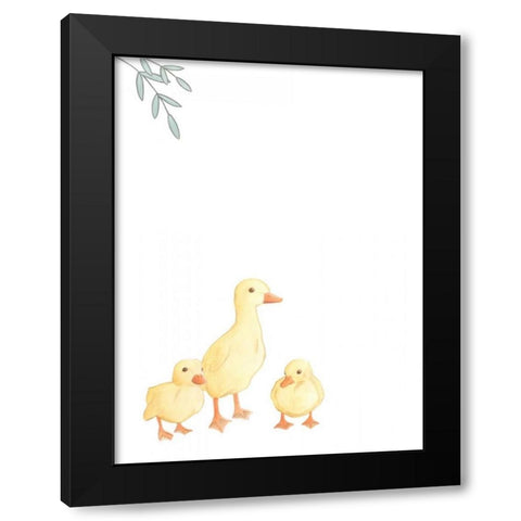 Baby Animals III Black Modern Wood Framed Art Print with Double Matting by Vess, June Erica