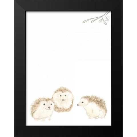 Baby Animals IV Black Modern Wood Framed Art Print by Vess, June Erica