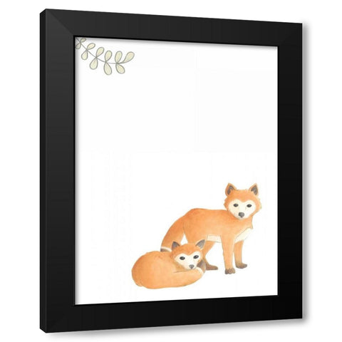 Baby Animals V Black Modern Wood Framed Art Print by Vess, June Erica