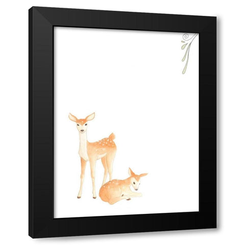 Baby Animals VI Black Modern Wood Framed Art Print by Vess, June Erica
