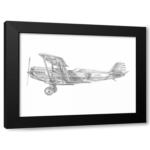 Technical Flight II Black Modern Wood Framed Art Print with Double Matting by Harper, Ethan