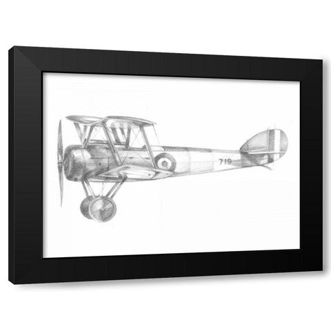 Technical Flight V Black Modern Wood Framed Art Print by Harper, Ethan