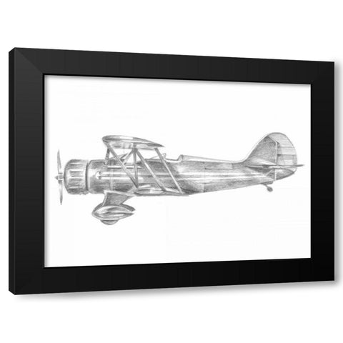 Technical Flight VI Black Modern Wood Framed Art Print with Double Matting by Harper, Ethan