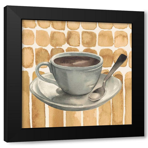 Cafe au Lait II Black Modern Wood Framed Art Print with Double Matting by Popp, Grace