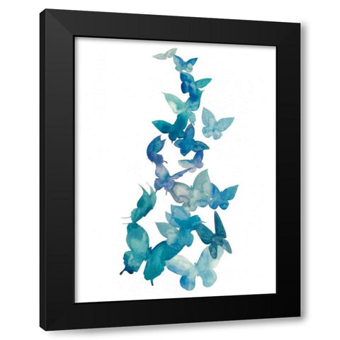 Butterfly Falls II Black Modern Wood Framed Art Print with Double Matting by Popp, Grace