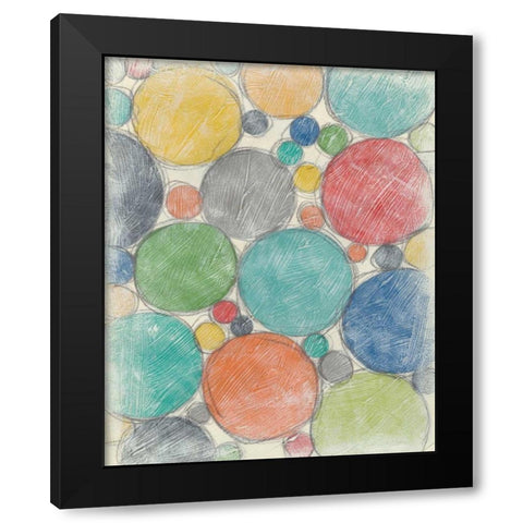 Twirl I 2-Up Black Modern Wood Framed Art Print with Double Matting by Zarris, Chariklia