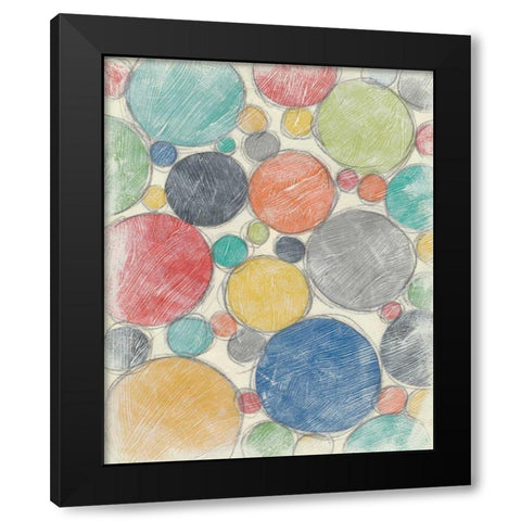 Twirl II 2-Up Black Modern Wood Framed Art Print with Double Matting by Zarris, Chariklia