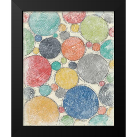 Twirl II 2-Up Black Modern Wood Framed Art Print by Zarris, Chariklia