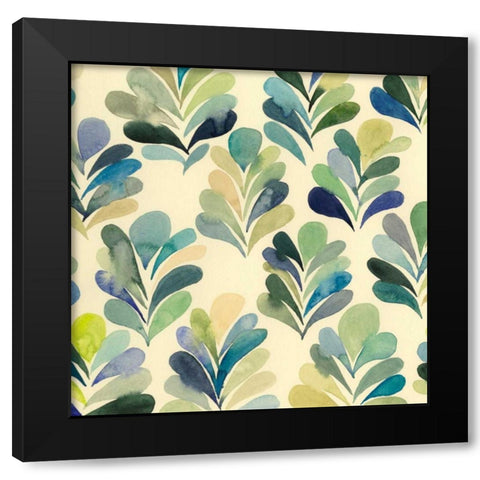 Watercolor Palms I Black Modern Wood Framed Art Print with Double Matting by Popp, Grace