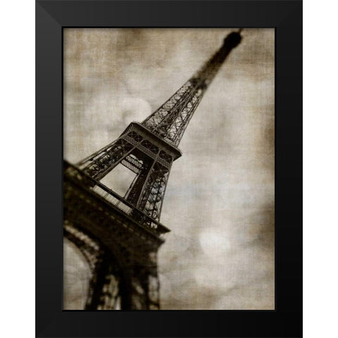 Vintage Eiffel II Black Modern Wood Framed Art Print by Malek, Honey