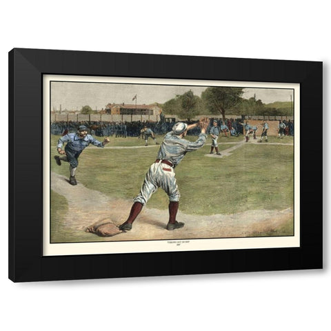 Thrown out on 2nd 1887 Black Modern Wood Framed Art Print with Double Matting by Gaul