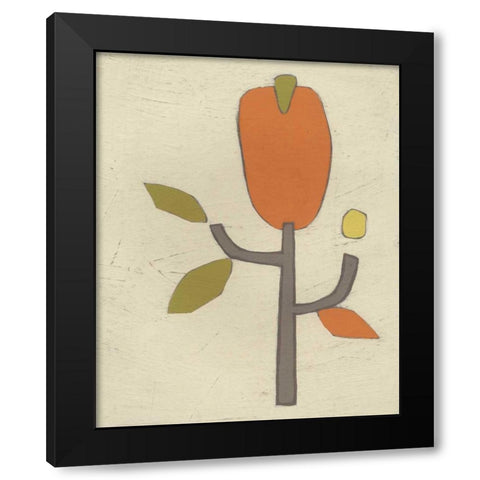 Simple Stems I Black Modern Wood Framed Art Print with Double Matting by Vess, June Erica