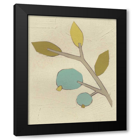 Simple Stems II Black Modern Wood Framed Art Print by Vess, June Erica