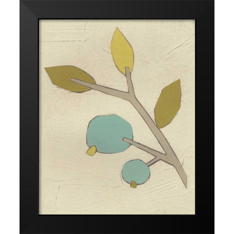 Simple Stems II Black Modern Wood Framed Art Print by Vess, June Erica