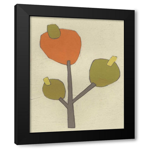 Simple Stems III Black Modern Wood Framed Art Print with Double Matting by Vess, June Erica
