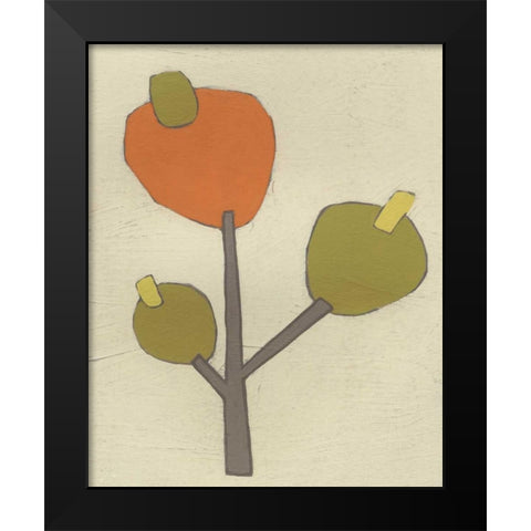 Simple Stems III Black Modern Wood Framed Art Print by Vess, June Erica