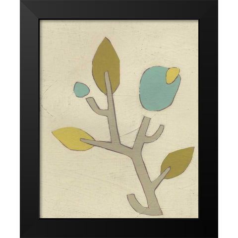 Simple Stems IV Black Modern Wood Framed Art Print by Vess, June Erica