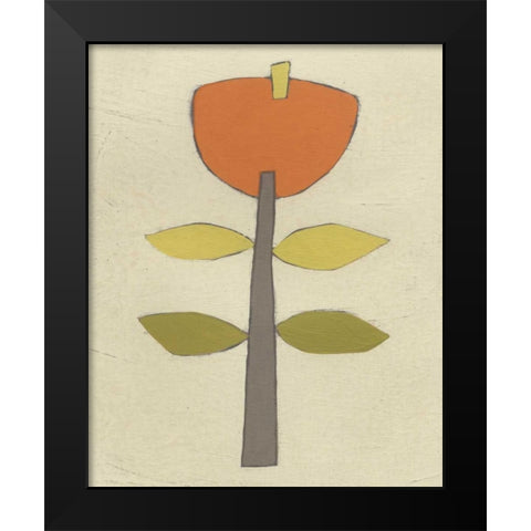 Simple Stems V Black Modern Wood Framed Art Print by Vess, June Erica