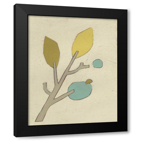 Simple Stems VI Black Modern Wood Framed Art Print by Vess, June Erica