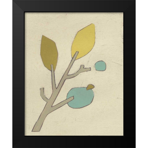 Simple Stems VI Black Modern Wood Framed Art Print by Vess, June Erica