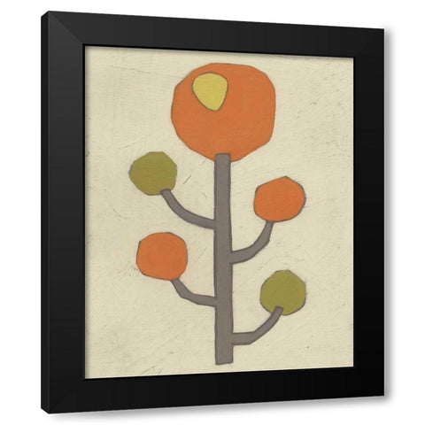 Simple Stems IX Black Modern Wood Framed Art Print with Double Matting by Vess, June Erica