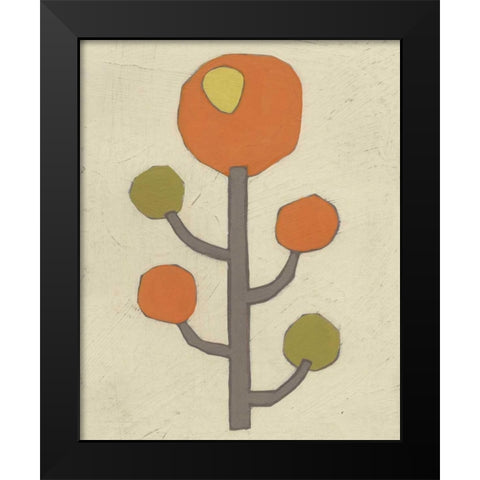 Simple Stems IX Black Modern Wood Framed Art Print by Vess, June Erica