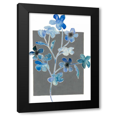 Blue Bouquet II Black Modern Wood Framed Art Print by Popp, Grace